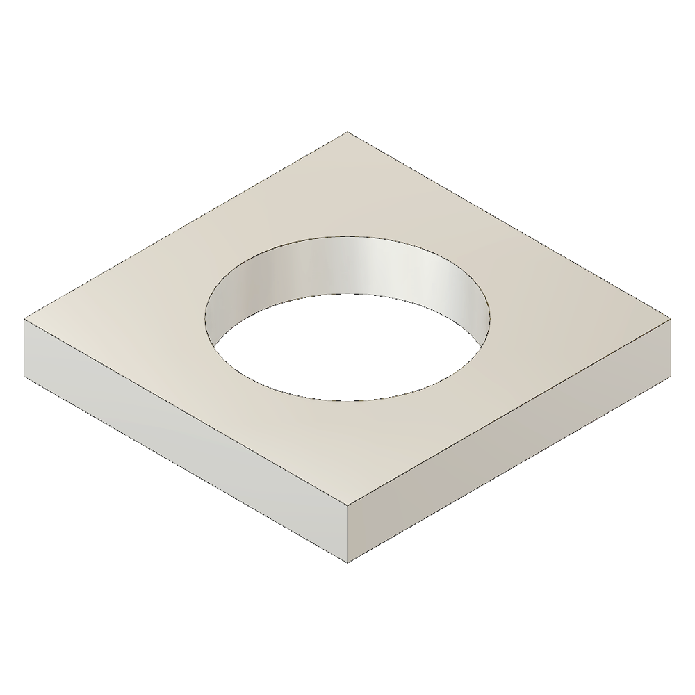 M5SW-0 MODULAR SOLUTIONS ZINC PLATED FASTENER<br>M5 SQUARE WASHER